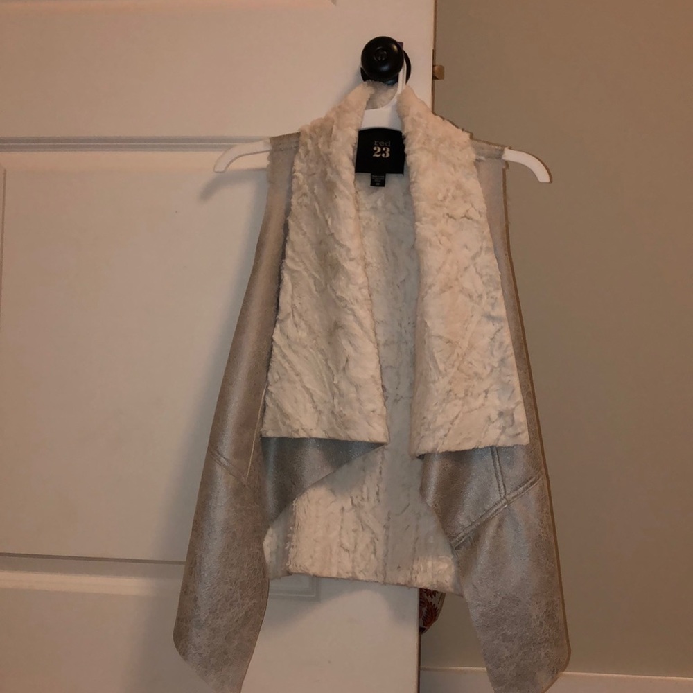 Silver fur vest